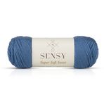 Premium Super Soft Saver El Örgü Ipi Hırka Kazak Ip Şal Bere Ipliği Ev Dekorasyon Ipi (Mavi)