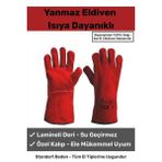 Premium Ürün Kaynak Yangın İçin Yanmaz Su Geçirmez Isıya Dayanıklı Eldiven Çok Amaçlı Deri Eldiven