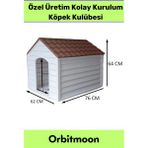 Premium Ürün Kolay Kurulum Portatif Taşınabilir Bahçe Ev Yazlık Demonte Evcil Hayvan Köpek Kulübesi - Tek Ebat