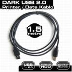 Premium USB 2.0 Yazıcı Kablosu, 1.5 Metre, Yüksek Hızlı Veri İletimi, Type A - Type B, Tarayıcı Uyumlu