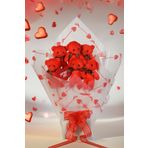 Premium Yumoş Kırmızı Peluş Ayıcık Buketi, Sevgiliye, Doğum Gününe Hediye