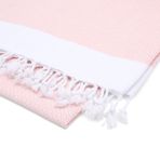 Premium%100 Pamuk Battal Boy Peştemal – 100x180 cm Lüks Plaj Havlusu, Hızlı Kuruyan Kum Tutmaz Şezlong Havlusu, Hafif Seyahat için İdeal (1, toz pembe)