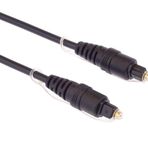 PremiumCord Optik ses kablosu Toslink - 3 m, Toslink fiş, stereo sistemi için dijital kablo, HiFi Sounbar TV, HQ Audio, altın kaplama, renk siyah