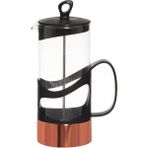 PremiumPort 1 Lt Bakır Desenli French Press, Şık ve Dayanıklı Çay Kahve Demleme - Seçenek 1 - Ahşap