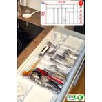 PremiumPort 11'li Modüler Organizer Seti, Mutfak Çekmece Için Pratik ve Şık Düzenleme - Ahşap - Bej - Siyah - Seçenek 1