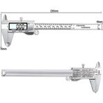 PremiumPort 150MM Paslanmaz Çelik Dijital Kumpas ile Hassas Ölçüm Yapın - Seçenek 1