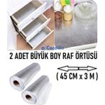 PremiumPort 2'li Büyük Boy Metalize Çok Amaçlı Raf Örtüsü Seti - Altın - Seçenek 1