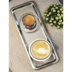 PremiumPort 2'li Dikdörtgen Servis Sunum Tepsisi, Çay ve Kahve Için Perfect - Altın - Gümüş - Bakır - Seçenek 1