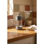 PremiumPort 350 ml French Press, Modern ve Şık Tasarım, Kahve ve Çay Severler Için - Seçenek 1 - Antrasit