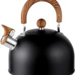 PremiumPort 3l Paslanmaz Çelik Düdüklü Kettle ve Su Isıtıcı Siyah - Altın - Seçenek 1