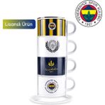 PremiumPort 4 Kişilik Standlı Çay Fincan Takımı, 180 Ml, Şık ve Kullanışlı Tasarım - Seçenek 1 - Altın