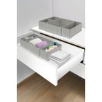 PremiumPort 4'lü Gri Çizgili Dolap Içi Organizer Seti 28X28X13, 28X13X13, 13X13X13 - Antrasit - Seçenek 1