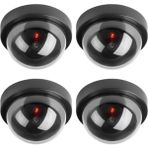 PremiumPort 4'lü LED Işıklı Güvenlik Kamerası Seti, Pilli, Caydırıcı, Maket - Seçenek 1 - Antrasit