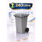 PremiumPort A+ Isıya Dayanıklı 240 Litre Plastik Çöp Konteyneri - Antrasit