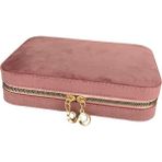 PremiumPort Ahşap Kasa Büyük Boy Takı ve Mücevher Çantası, Rose Süet, 14X21 cm - Ahşap - Bej - Seçenek 1