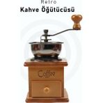 PremiumPort Ahşap Retro Kahve Öğütücü, El Yapımı Klasik Kahve Değirmeni - Altın - Seçenek 1