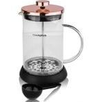 PremiumPort Borosilikat Cam French Press 800 Ml, Şık ve Dayanıklı Kahve Demleme Aleti - Seçenek 1 - Antrasit