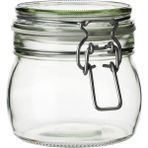 PremiumPort Cam Kavanoz 0,5 Lt, Kilitli, Contalı, 11 cm Çap, 10,5 cm Yükseklik - Altın