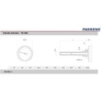 PremiumPort Çap Ø63MM, 500°C, 25CM Dalma Boyu, Taş Fırın Termometresi, Paslanmaz Çelik - Seçenek 1