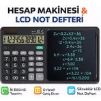 PremiumPort Çift Fonksiyonlu LCD Hesap Makinesi ve Silinebilir Yazı Tahtası - Mercan - Seçenek 1