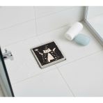 PremiumPort Dekoratif Taş Lavabo ve Balkon Gider Kapatıcı, 10X10X1CM, Pratik Kullanım - Açık Beyaz - Gri - Seçenek 1