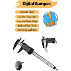 PremiumPort Dijital Plastik Çene Kumpası 150 mm LCD Ekran, Hassas Ölçüm - Seçenek 1