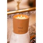 PremiumPort Doğal Sandalwood Aromalı Büyük Mum, Sıcak ve Rahatlatıcı Atmosfer - Ahşap - Bej - Seçenek 1