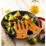 PremiumPort El Yapımı Zeytin Ağacı Salata Servis Çatalı 15X9 cm - Seçenek 1