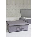 PremiumPort Gri Keçe Kapaklı Çok Amaçlı Baza Kutu 50X40X19CM - Seçenek 1 - Antrasit