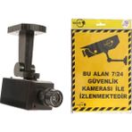 PremiumPort Harekete Duyarlı Güvenlik Kamera ve Pvc Uyarı Levhası Seti - Seçenek 1