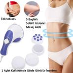 PremiumPort Kadınlar Için 5 Başlıklı Selülit Karşıtı Masaj Aleti Cihazı - Mercan