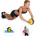 PremiumPort Karın Egzersiz Topu ve Denge Topu 2'li Set, Fitness ve Sağlık Için - Ahşap - Bej
