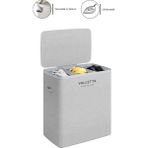PremiumPort Katlanabilir 120L Kumaş Kirli Çamaşır Sepeti, Light Gray - Seçenek 1 - Antrasit