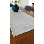 PremiumPort Keten Görünümlü Jakarlı Gri Runner 45X140 Cm, Şık ve Şık Tasarım - Antrasit