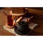 PremiumPort Linden Çiçekli Pembe Döküm Demlik 300 Ml, Şık ve Dayanıklı Tasarım - Açık Beyaz - Gri - Seçenek 1