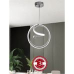 PremiumPort Modern 3 Renk Işıklı Sarkıt LED Avize Krom Kasa, Antre ve Oda Için - Ahşap - Bej - Seçenek 1