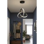 PremiumPort Modern Siyah Kasa Beyaz LED Işıklı Salon ve Mutfak Avizesi - Seçenek 1 - Ahşap