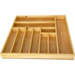 PremiumPort Mutfak Gereçleri Organizer, Çekmece Düzenleyici, 45X50 Cm, Pratik ve Şık - Ahşap - Bej - Seçenek 1