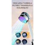 PremiumPort Renkli LED Işıklı Turbo Su Tasarruflu Duş Başlığı - Seçenek 1
