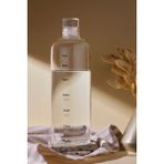 PremiumPort Şeffaf 1000 ml Borosilikat Cam Su Şişesi ve Matara, Sağlıklı ve Dayanıklı - Seçenek 1 - Ahşap Bej - Siyah