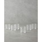 PremiumPort Şeffaf Cam 6'lı Kahve Yanı Bardak 90 ml Seti - Seçenek 1 - Ahşap