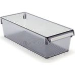 PremiumPort Şeffaf Siyah Düzenleyici Raf 360X150X100 Mm, Çok Amaçlı Organizatör - Antrasit - Seçenek 1