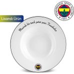 PremiumPort Şık 27 cm Fenerbahçe Lisanslı Makarna Tabağı, Şıklık ve Spor Temasıyla Öne Çıkar - Ahşap - Ceviz