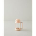 PremiumPort Şık Açık Pembe Borosilikat French Press 360 Ml, Kahve ve Çay Keyfi - Seçenek 1 - Ahşap - Bej