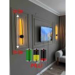 PremiumPort Şık Siyah LED Duvar Aplik 70 Cm, Modern Dekorasyon, Günışığı Işığı - Ahşap - Seçenek 1