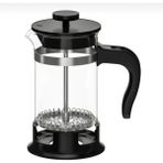 PremiumPort Siyah French Press 1 Lt, 22 cm Yükseklik, 10 cm Çap, Şık ve Kullanışlı - Seçenek 1 - Ahşap