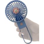 PremiumPort Taşınabilir Mini USB Fan, LED Işıklı, 3 Kademeli, Masaüstü Soğutucu - Ahşap - Ceviz