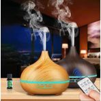 PremiumPort Ultrasonik Aroma Hava Nemlendirici ve Difüzör, 500 Ml, LED Işıklı, Kumandalı - Amber - Seçenek 1