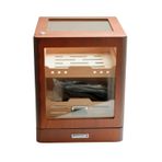 PremiumQuality Sucre Aksesuar Çekmeceli İçi Ledli Kahverengi Sedir Humidor Puro Kutusu