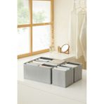 Prendi Home 3’lü Gri Çizgili Çekmece Içi Düzenleyici Organizer Set – Çok Amaçlı Dolap Içi Kutu Seti